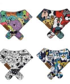 Bobi x Kuki - Paquete de 4 Bandanas para Perros - Ajuste