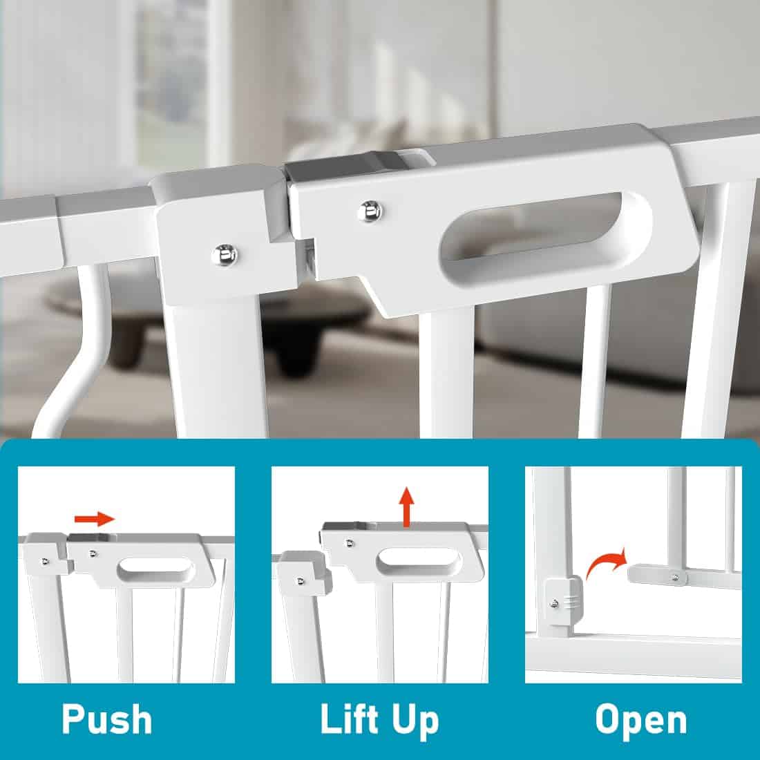 Puerta para Perros TSAYAWA con Puerta para Gatos, Barrera - Imagen 8