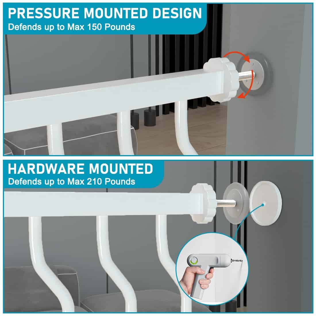 Puerta para Perros TSAYAWA con Puerta para Gatos, Barrera - Imagen 6