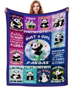 Manta de Panda Suave Cálida y Ligera de Franela Mantas de