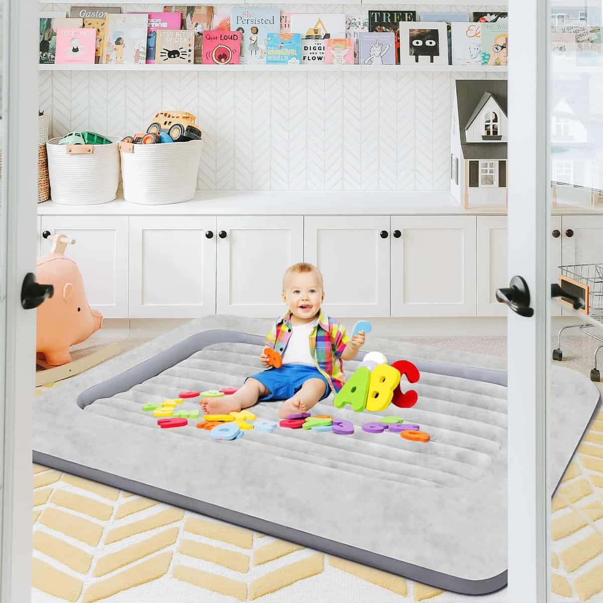 Colchón de Aire para Niños EQURROY, Portátil y Rápido, Cama - Imagen 8