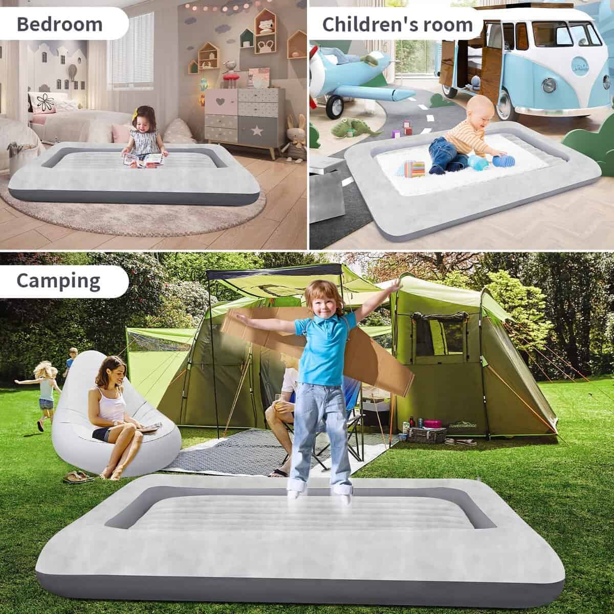 Colchón de Aire para Niños EQURROY, Portátil y Rápido, Cama - Imagen 7