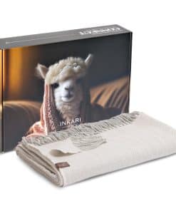 Manta de Lana de Alpaca Inkari I 83" x 55" I -Plata