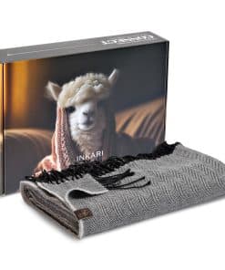 Manta de lana de alpaca Inkari I 83” x 55” I Super suave