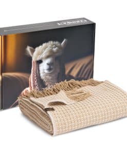 Manta de Lana de Alpaca Inkari I 83" x 55" I Súper Suave -