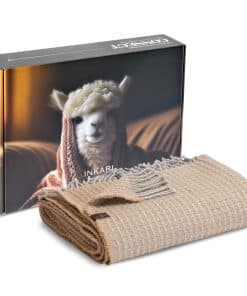 Manta de Lana de Alpaca Inkari I 83" x 55" I Súper Suave