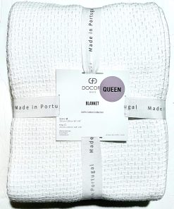 Colcha Manta de Cama de Algodón Blanco Matelassé de