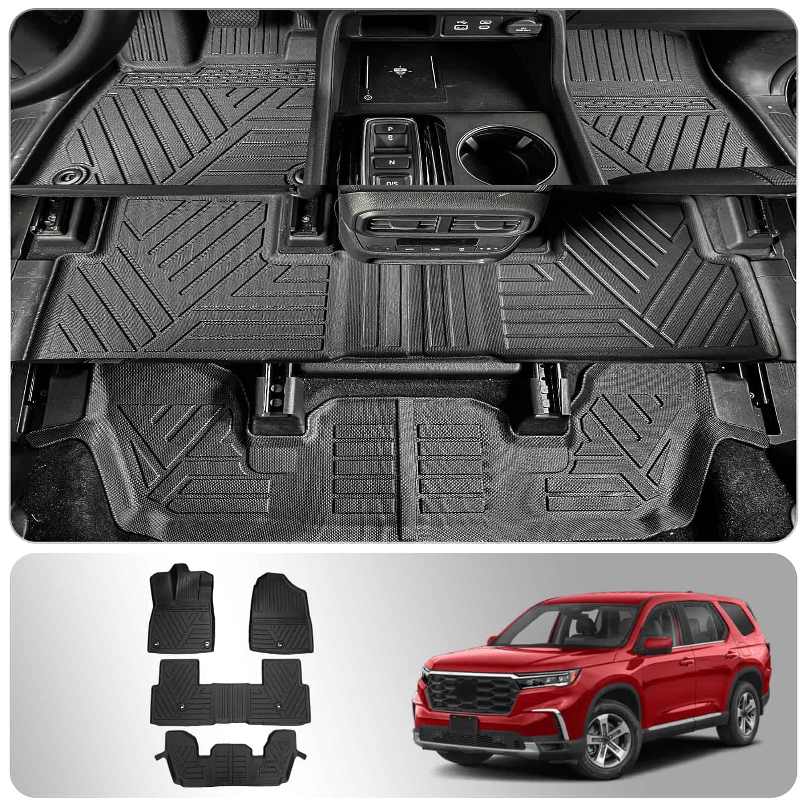 Tapetes del piso Thinzyou compatibles con Honda Pilot 2023
