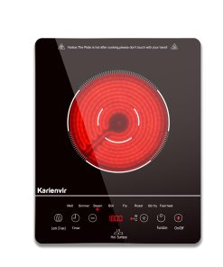 Karienvir Placa de Cocina Eléctrica de Una Sola Hornilla,