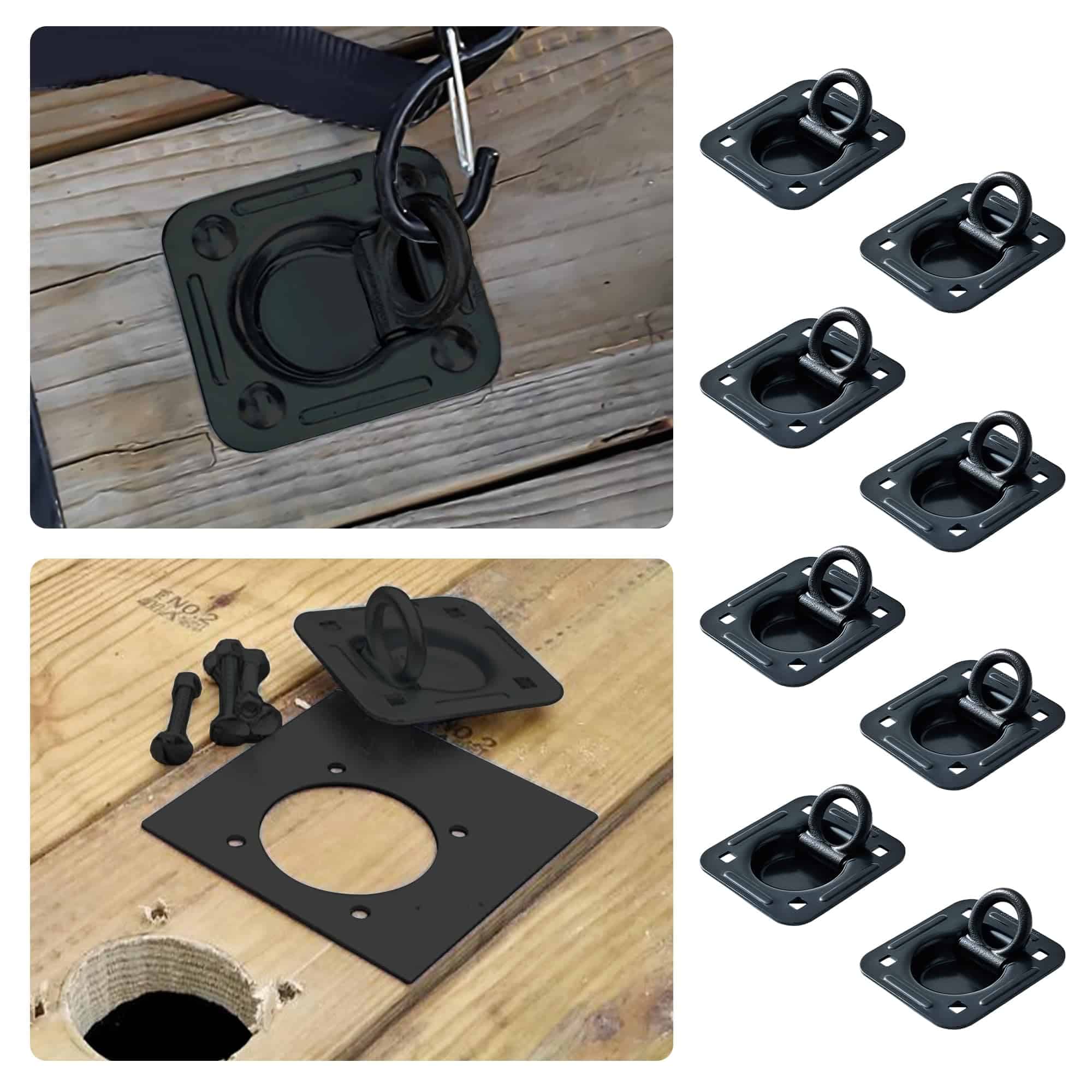 Lonffery 8 Pack Anclajes de Amarre en D Anillo Empotrados - Imagen 8