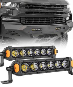 JIEPENG 2PCS 7 Pulgadas Barra de Luces LED de Fila Única
