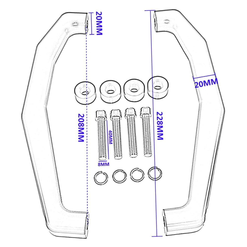EKSED Agarradero Trasero para Pasajeros Modificado para - Imagen 9