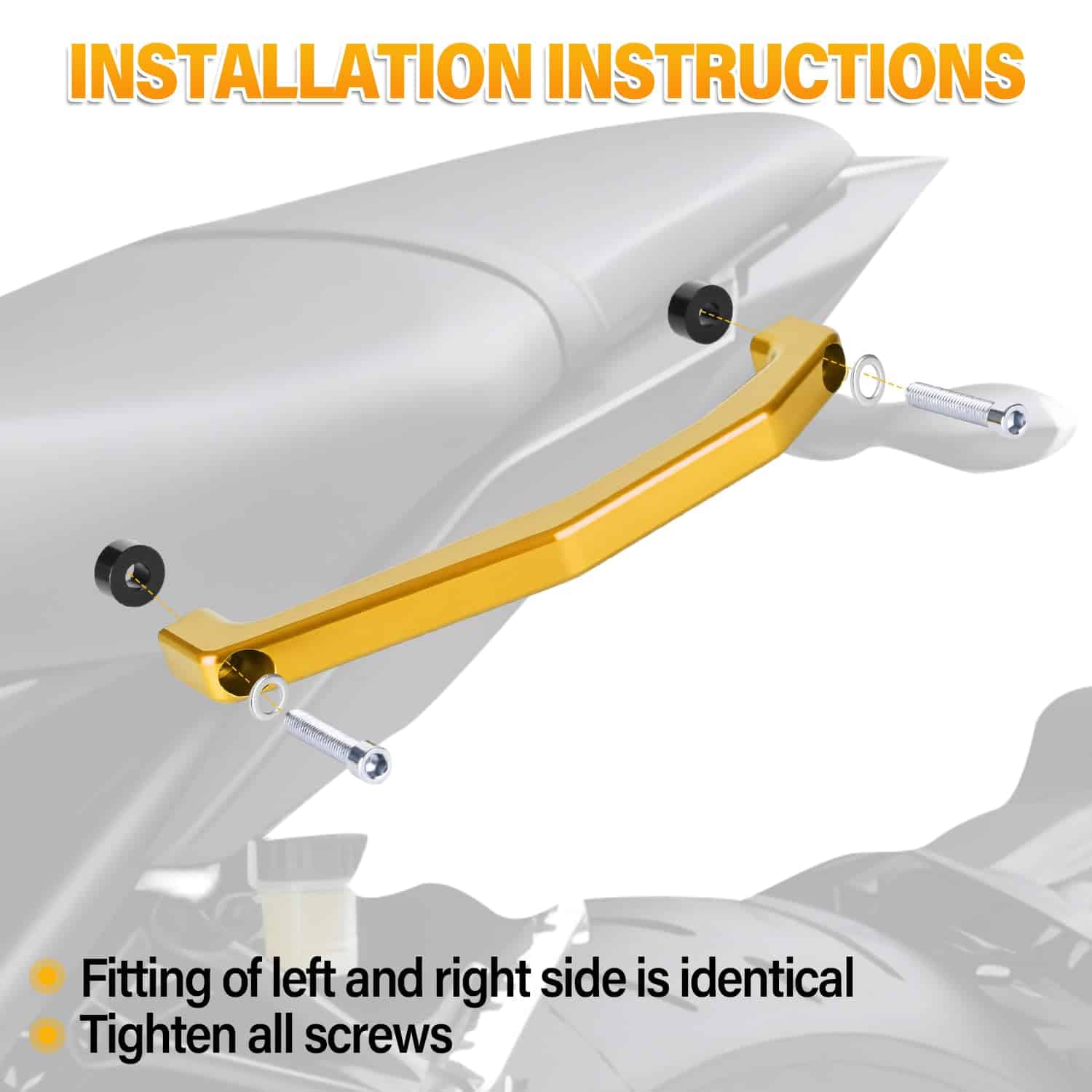 EKSED Rear Passenger Grab Bar para Y-A-MAHA MT 09 SP FZ 09 - Imagen 5