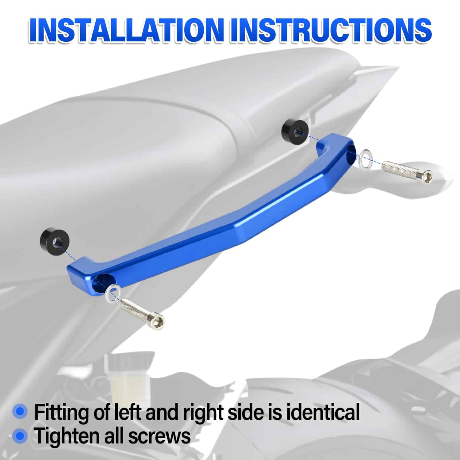 EKSED Agarradero Trasero para Pasajeros Modificado para - Imagen 5