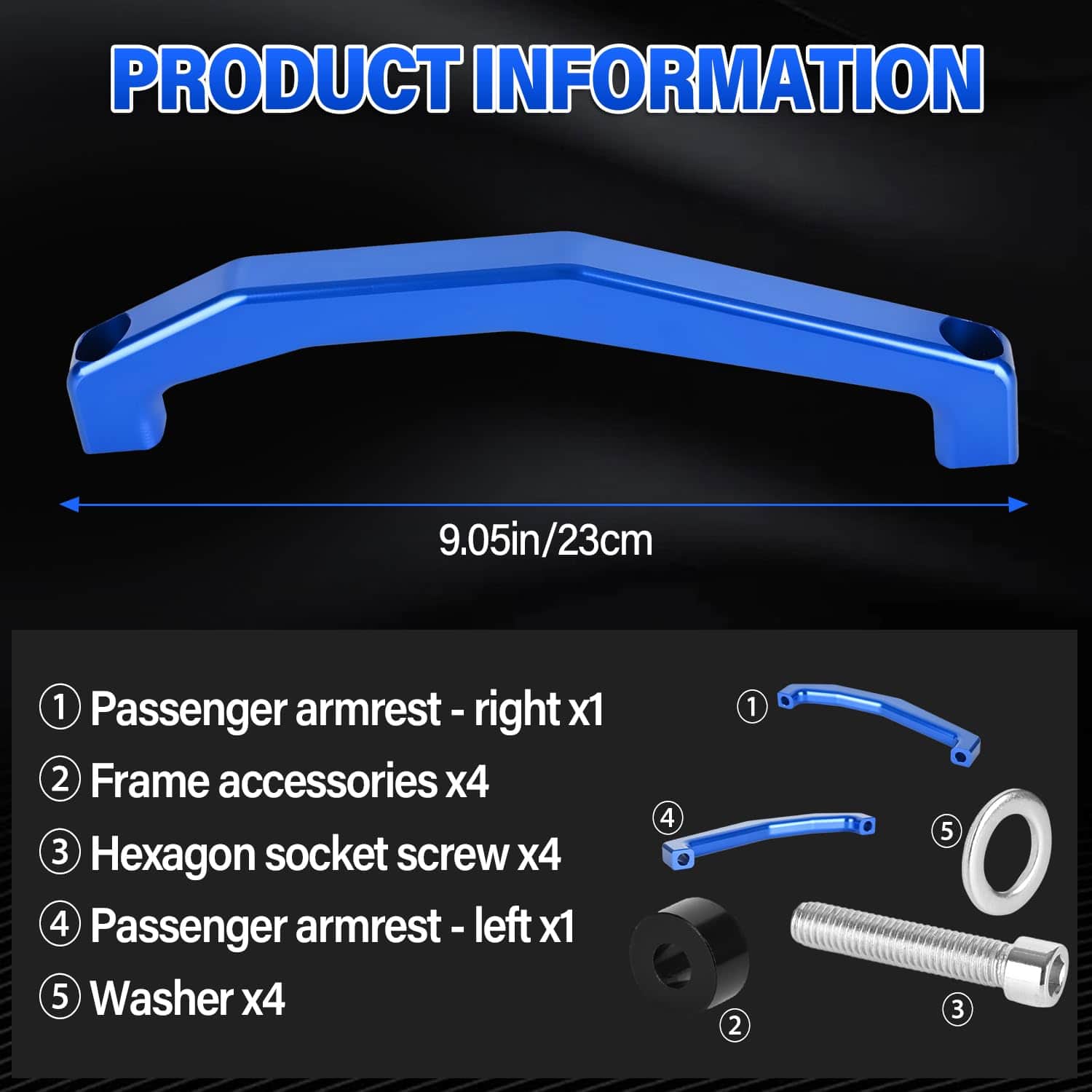 EKSED Agarradero Trasero para Pasajeros Modificado para - Imagen 4