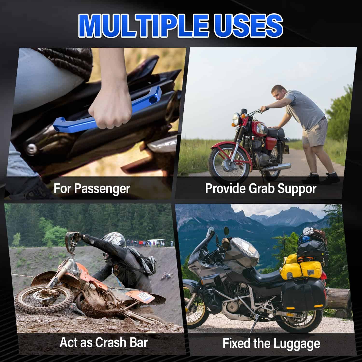 EKSED Agarradero Trasero para Pasajeros Modificado para - Imagen 7