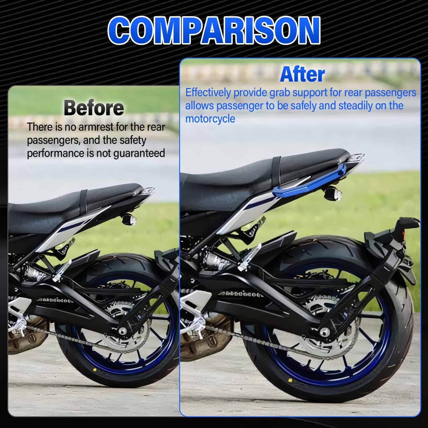 EKSED Agarradero Trasero para Pasajeros Modificado para - Imagen 6