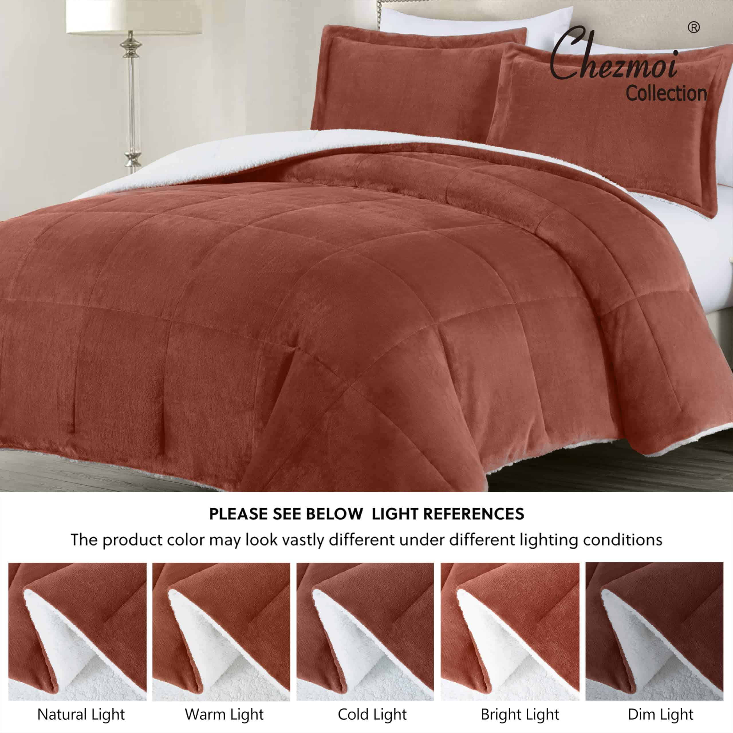 Juego de Edredón Ultra Suave Micromink Sherpa tamaño Queen - Imagen 6