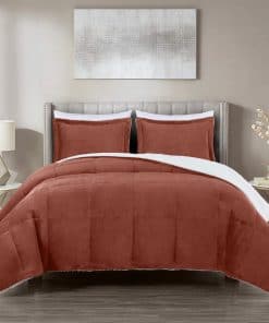 Juego de Edredón Ultra Suave Micromink Sherpa tamaño Queen