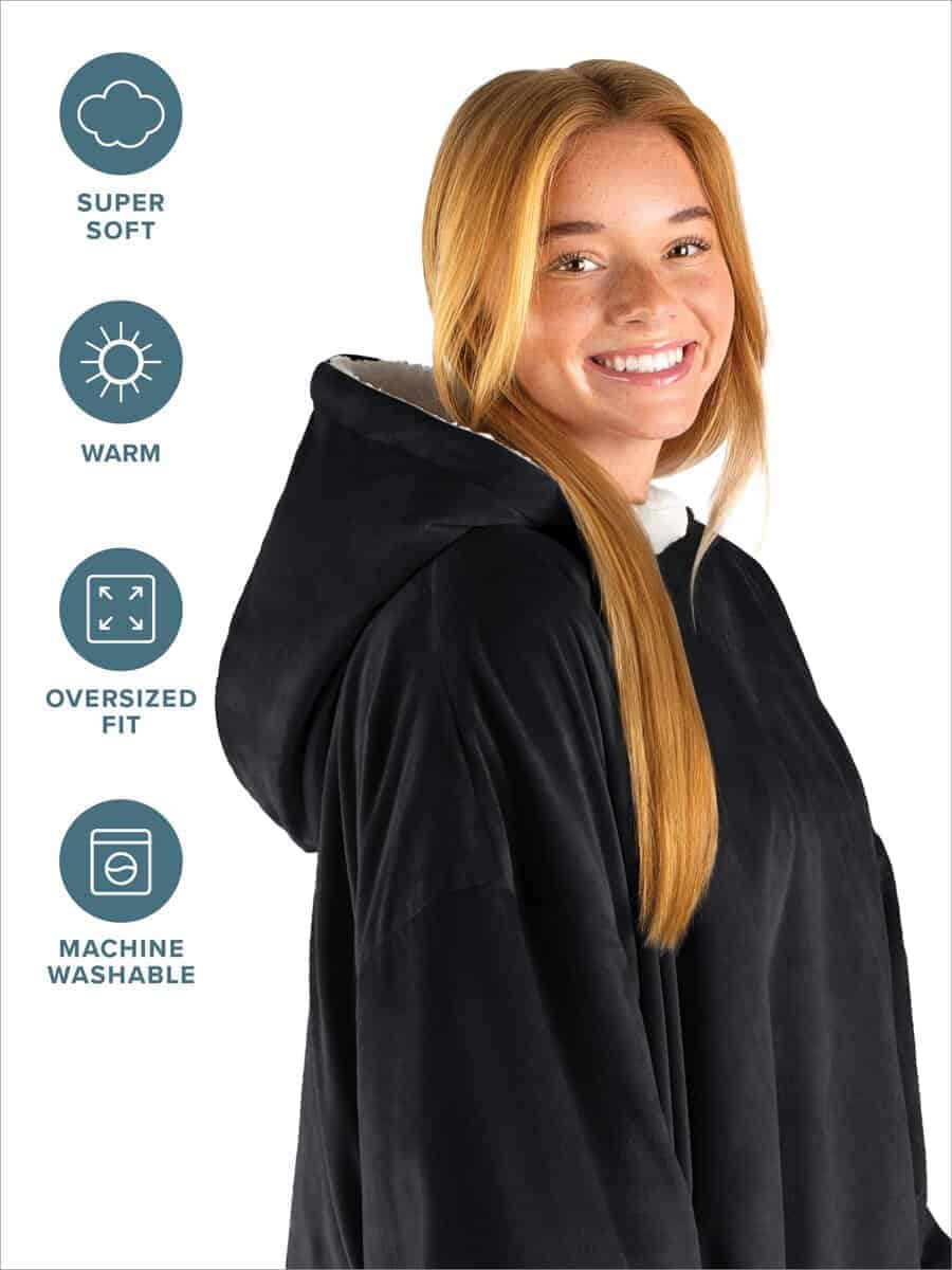 Manta Sherpa Fleece de Bare Home - Manta con Capucha - Imagen 5