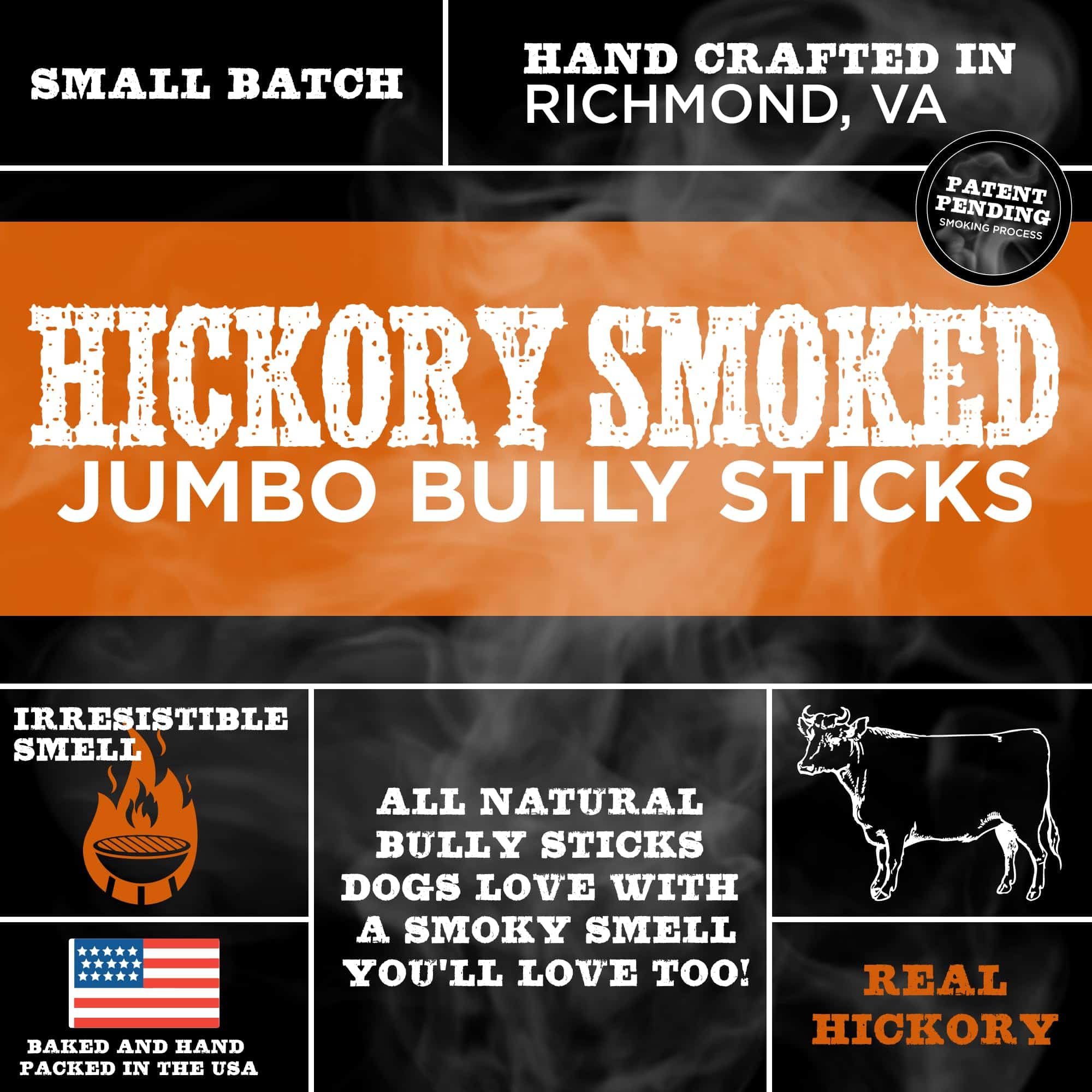 Best Bully Sticks Hickory Smoked 100% Natural Jumbo 6 Inch - Imagen 4