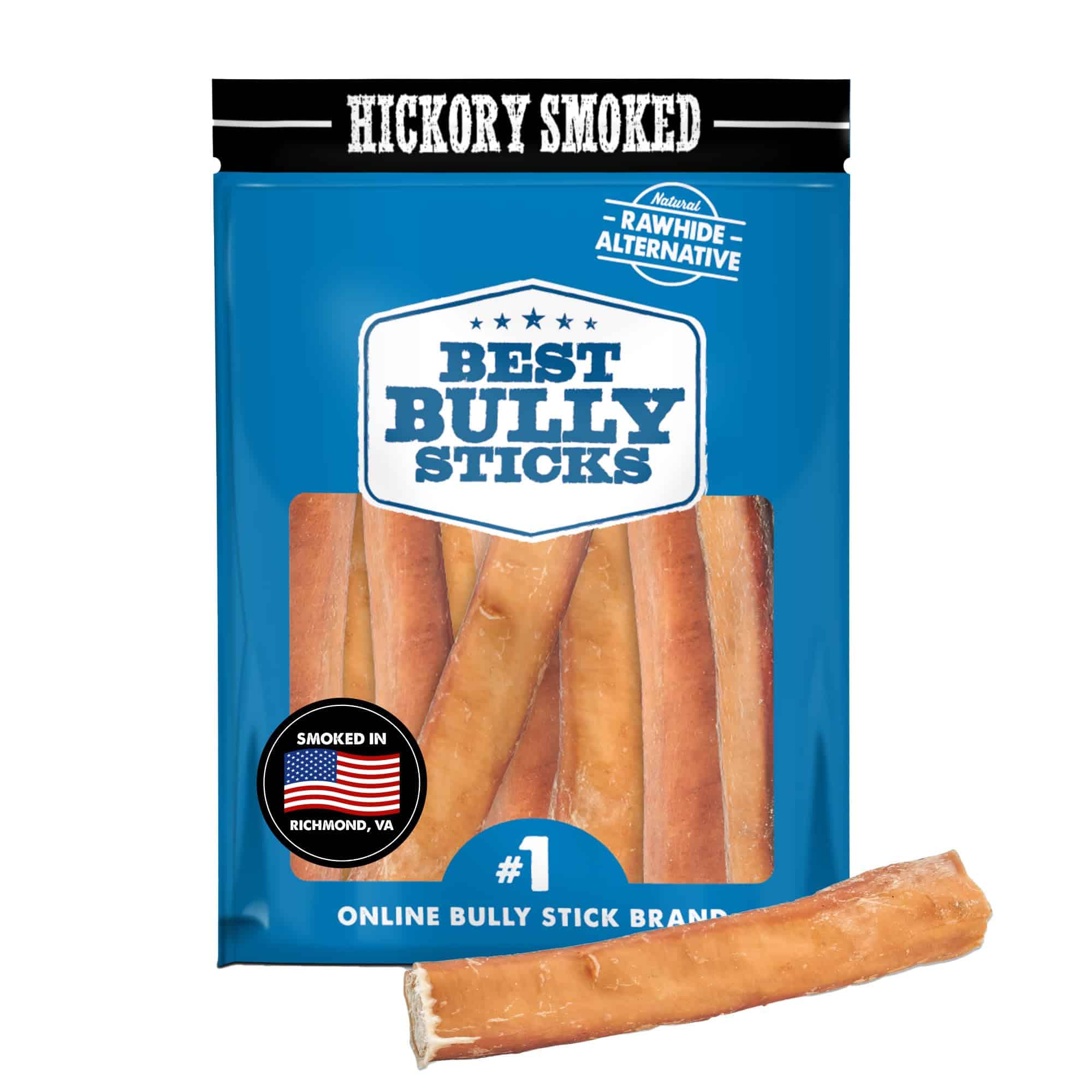 Best Bully Sticks Hickory Smoked 100% Natural Jumbo 6 Inch
