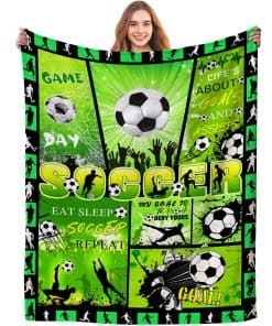 Manta de fútbol regalos para amantes, Suave cálida manta de