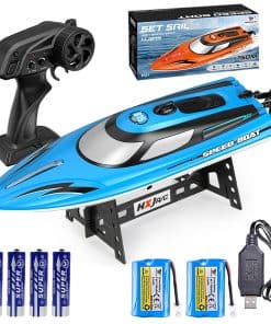 Barco RC con Luz LED para Piscinas y Lagos, Barco de