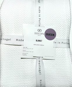 Colcha de Algodón Matelassé Blanco Sólido The Texture