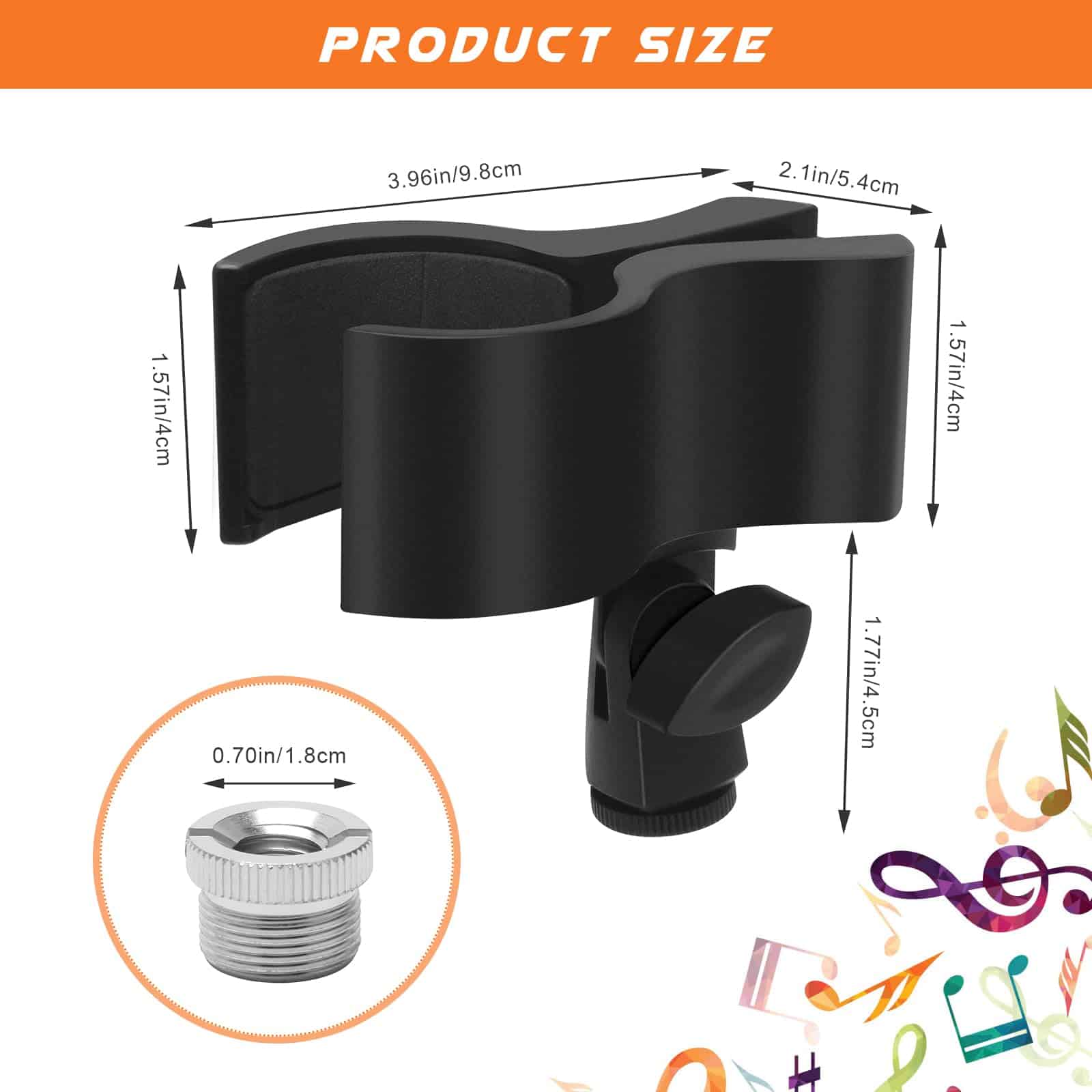 Clip de Microfono Ajustable, 1 Pcs Soporte de Micrófono de - Imagen 3