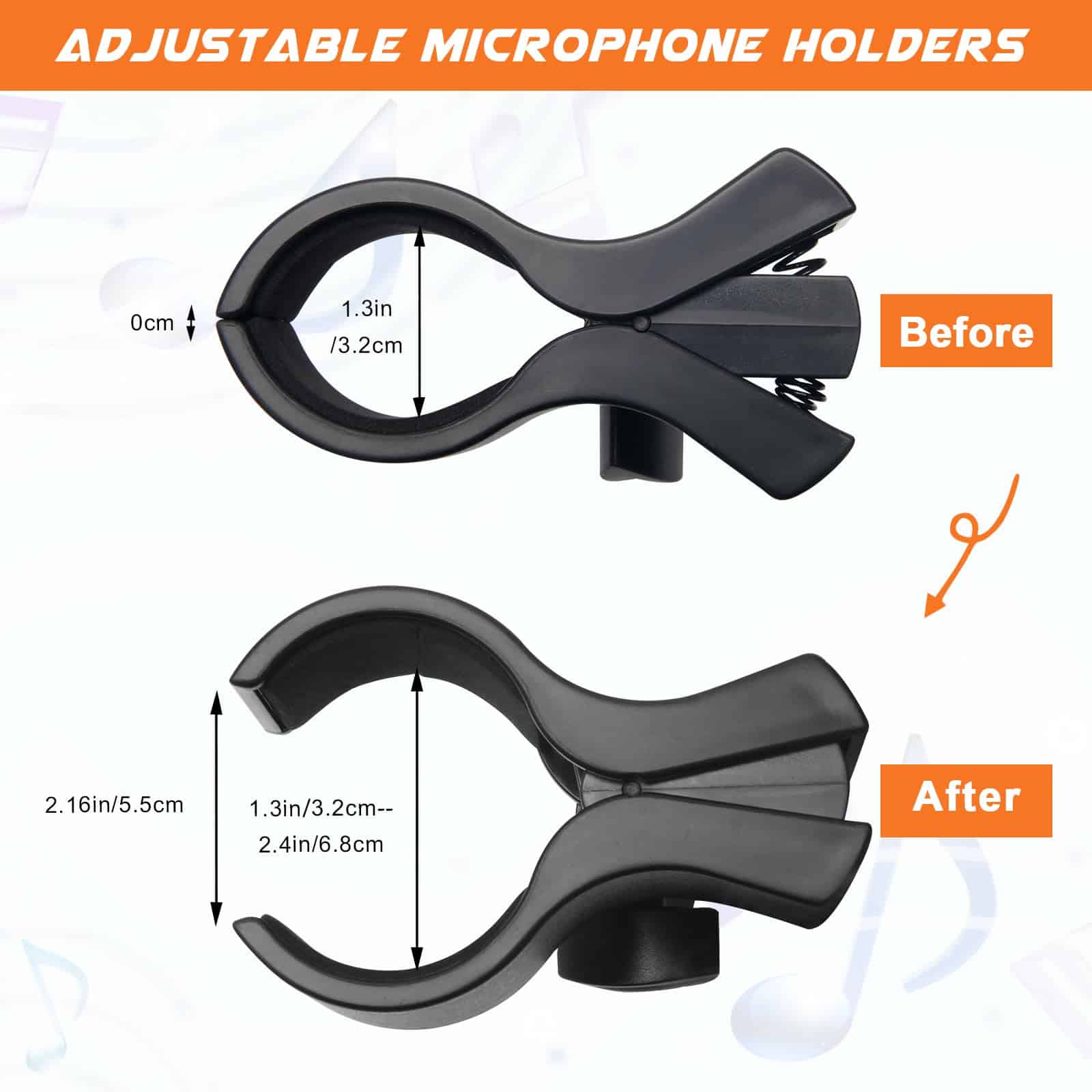 Clip de Microfono Ajustable, 1 Pcs Soporte de Micrófono de - Imagen 4