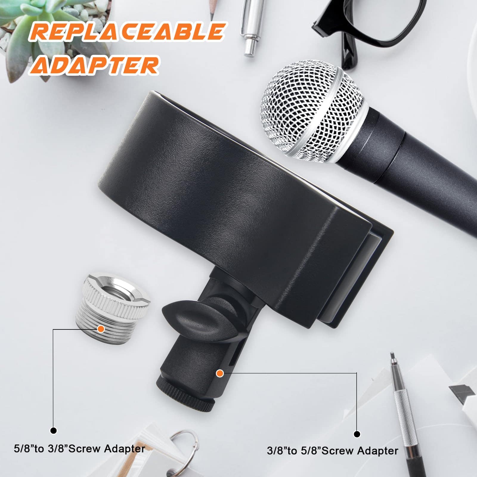 Clip de Microfono Ajustable, 1 Pcs Soporte de Micrófono de - Imagen 7