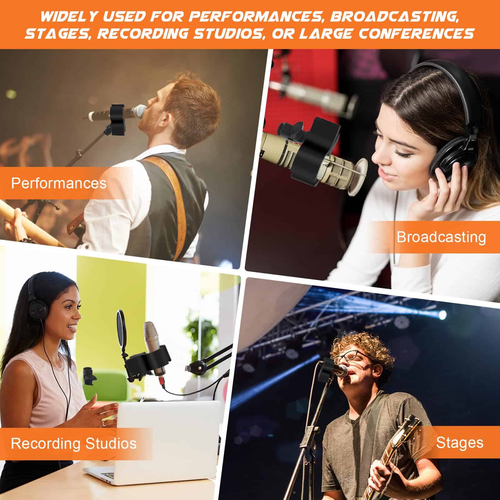 Clip de Microfono Ajustable, 1 Pcs Soporte de Micrófono de - Imagen 8