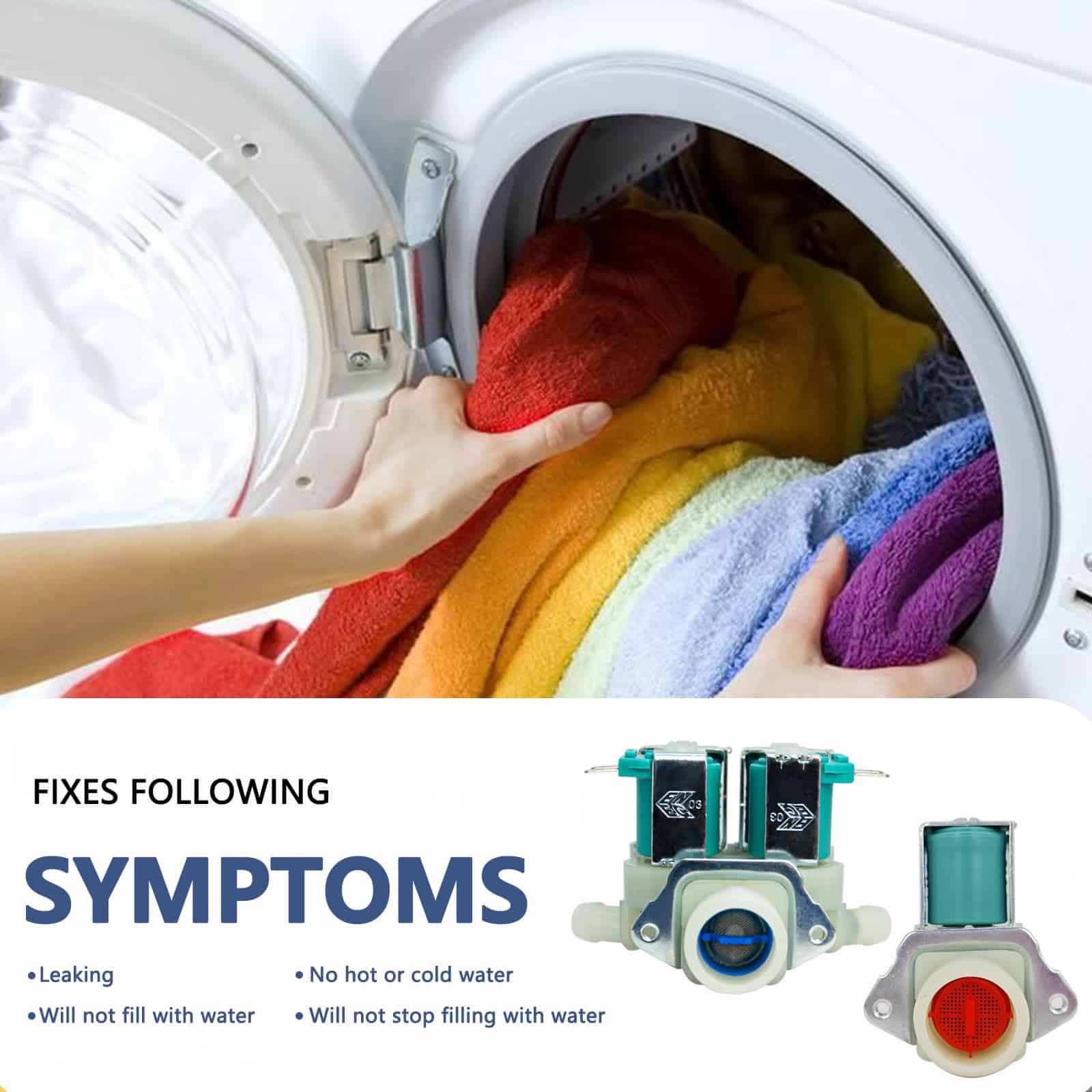 Juego de Válvula de Entrada de Agua Fría DC62-00214M y - Imagen 8