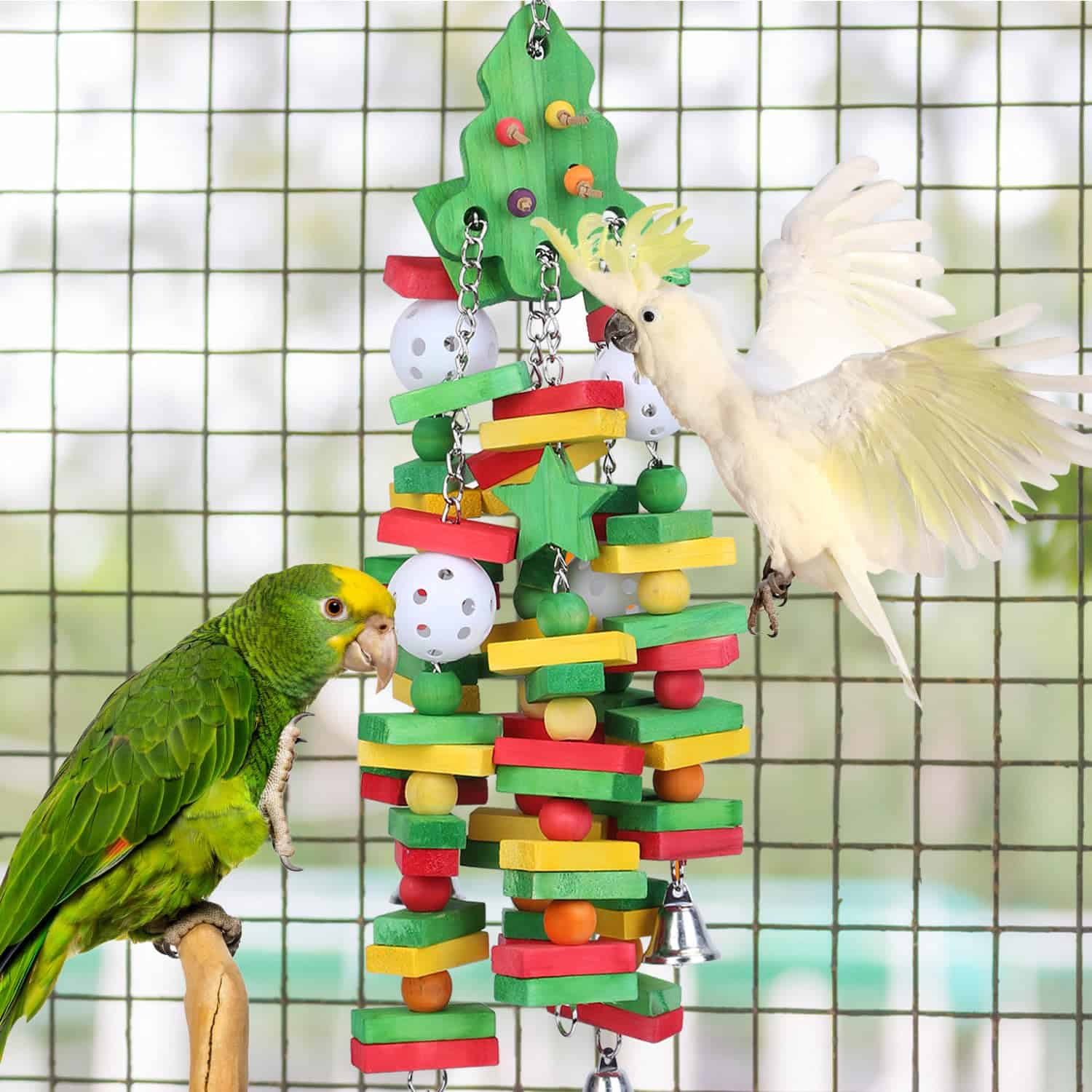 Juguetes para Loros GATMAHE, Juguetes Grandes para Loros, - Imagen 8