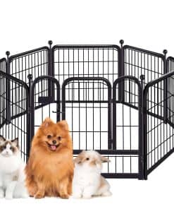 Parque para Perros de 24" 8 Paneles Diseñado para Uso en