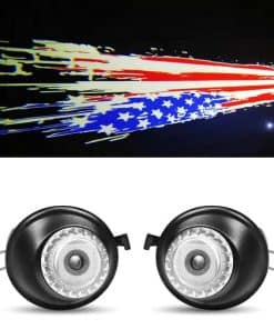 Kit de luces LED de charco Bandera Americana para Cadillac