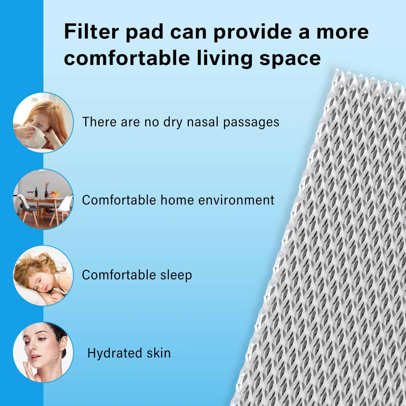 Filtro de Humidificador Sxkxm 10 Panel de Agua Compatible - Imagen 4