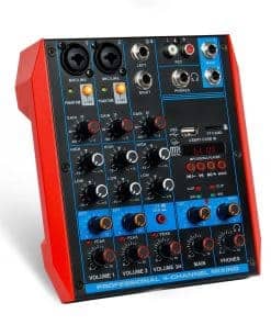 Mezclador de Audio de 4 Canales Consola Portátil Mini con