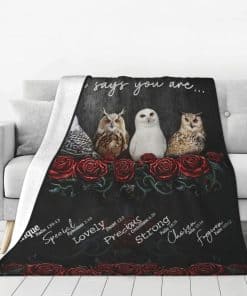 Manta Divertida de Búho Manta de Búho y Rosa Arrope Manta