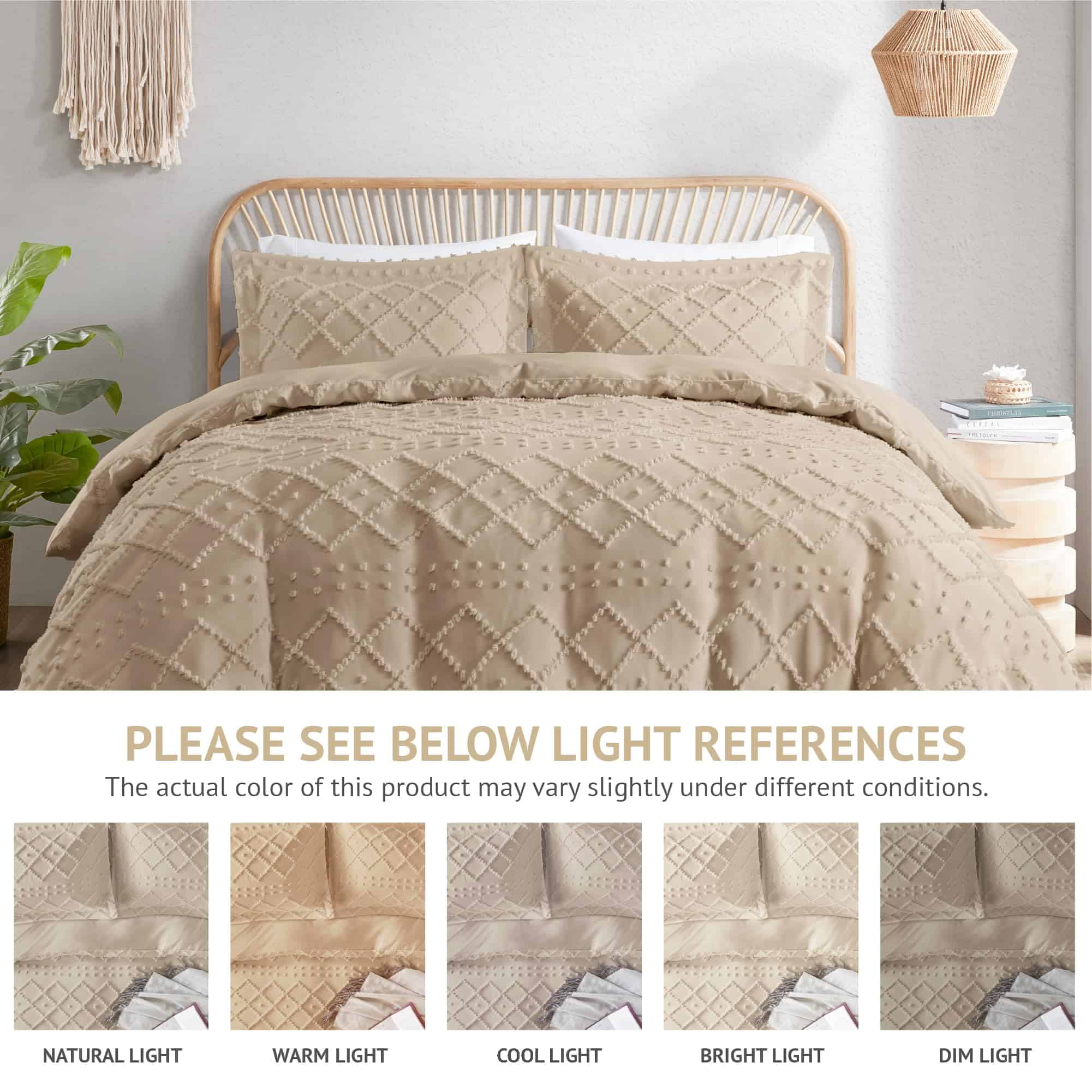 Cobertor de Edredón Turquesa Codi Tufted Tamaño Twin, Suave - Imagen 6