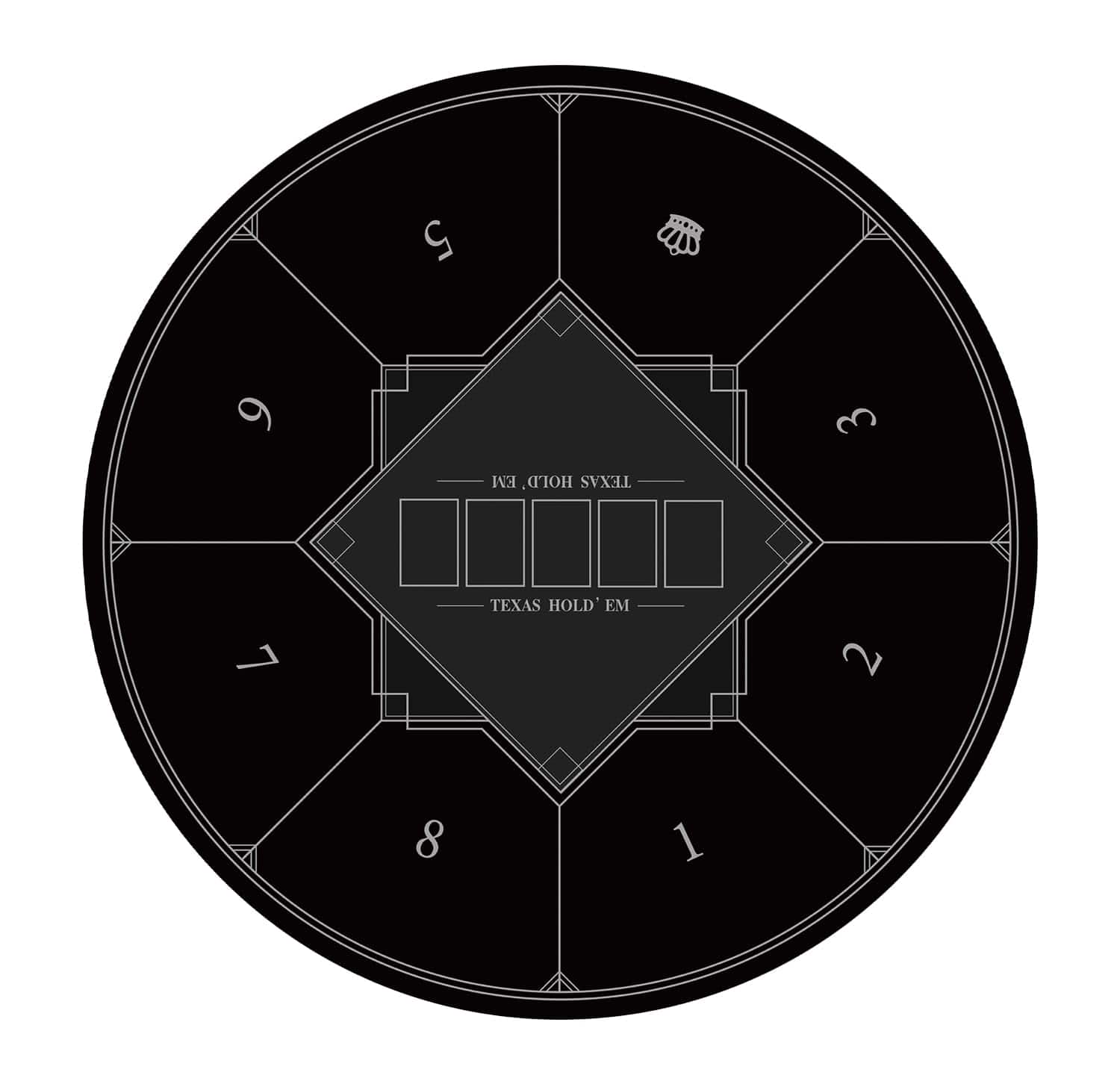 Tapete de Póker Redondo nuveti de 24/31/47/55 -k, Casino