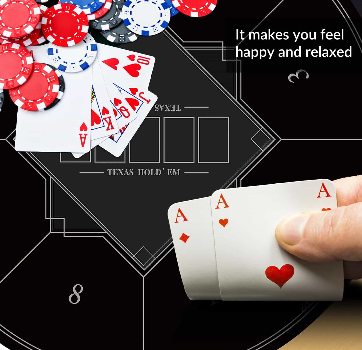 Tapete de Póker Redondo nuveti de 24/31/47/55 -k, Casino - Imagen 6
