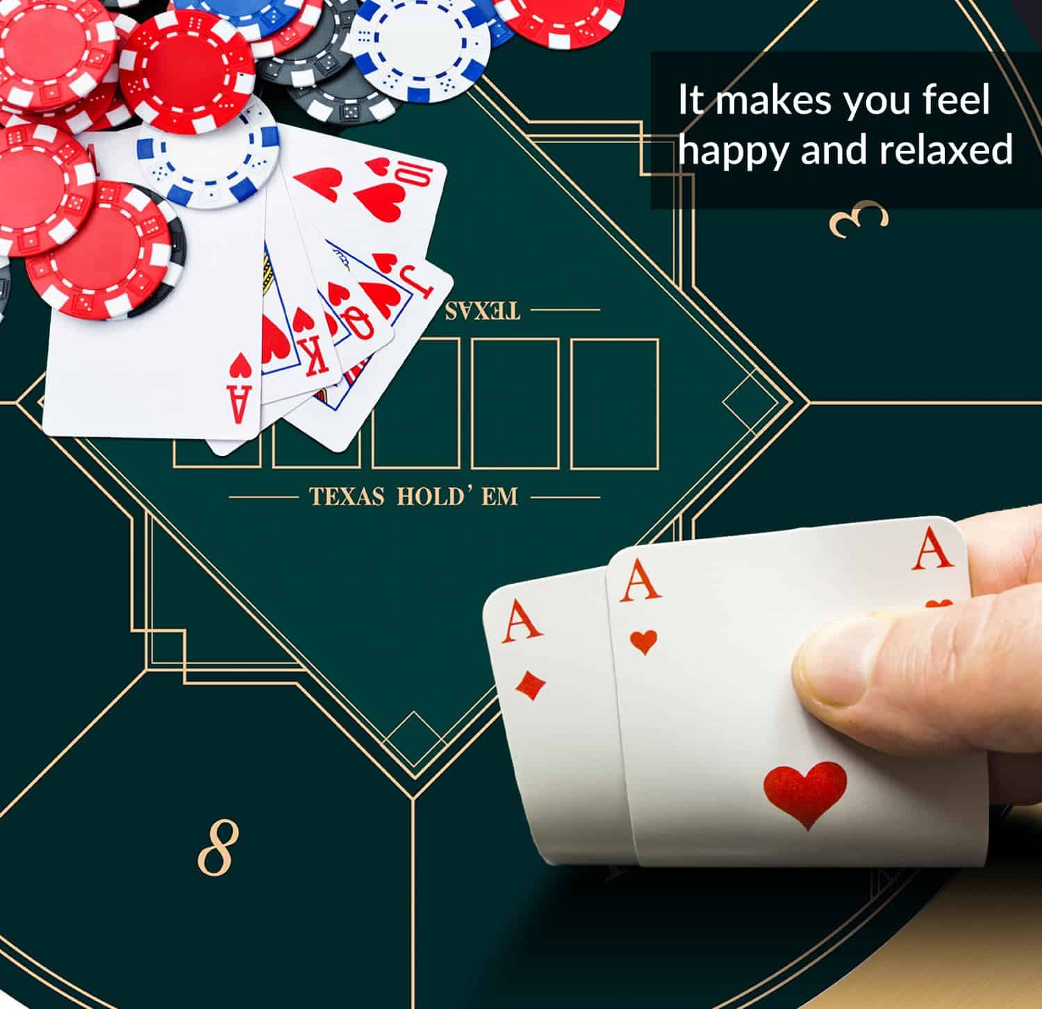 Tapete redondo de póker nuveti de 24/31/47/55 pulgadas para - Imagen 6