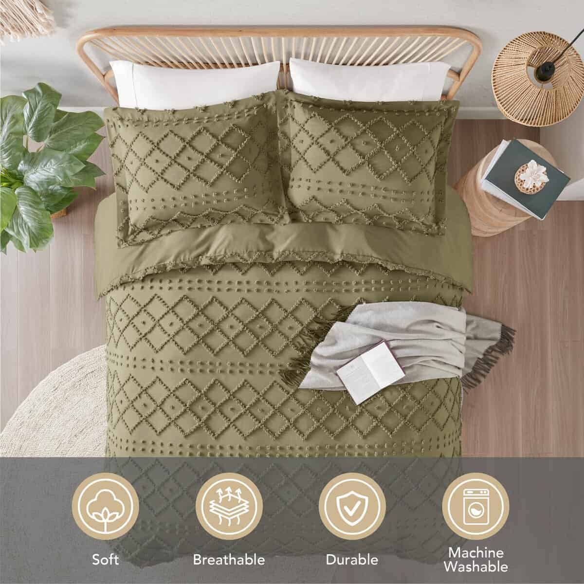 Codi Twyla Funda de Edredón Verde Oliva Tamaño - Imagen 4