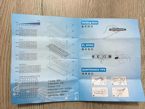 Armonica Cromática EAST TOP ET12 en clave de Do para - Imagen 11
