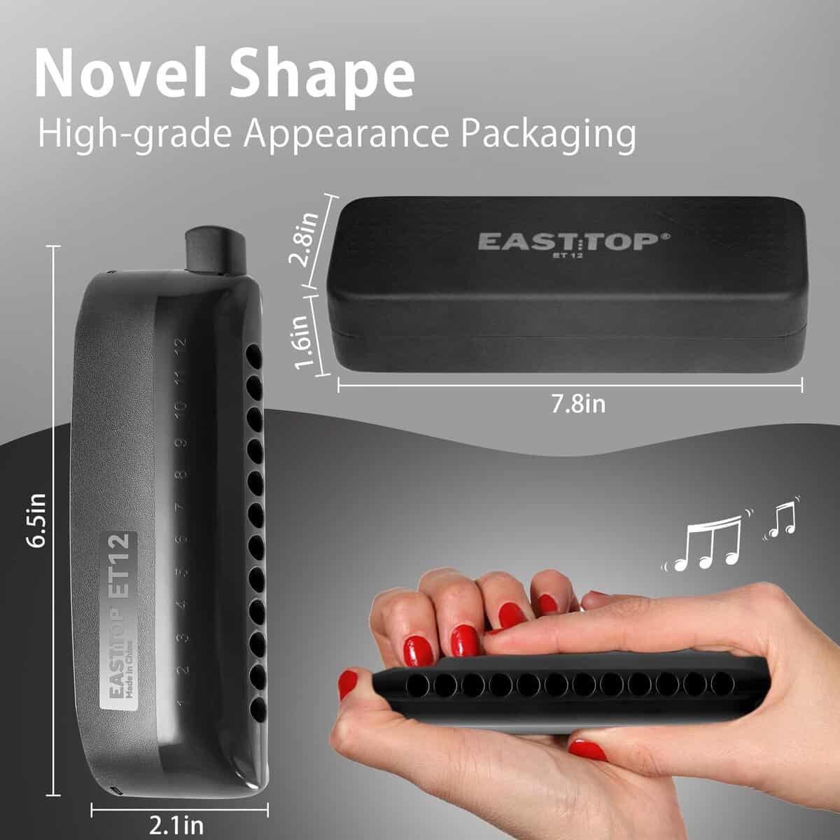 Armónica Cromática EAST TOP ET12 en G para Adultos y - Imagen 6