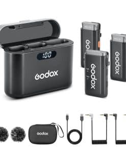 Kit de Micrófono Lavalier Inalámbrico GODOX WEC, Batería de