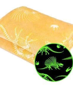 Manta fosforescente de dinosaurio para niños con
