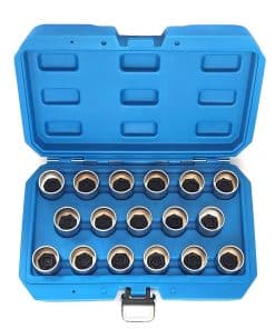 JEUCLEL 17PCS Kit de Llave de Tuerca de Bloqueo de Rueda
